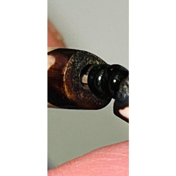 African Batik Bone Tribal Beads Statement Necklace - Picture 5 of 5